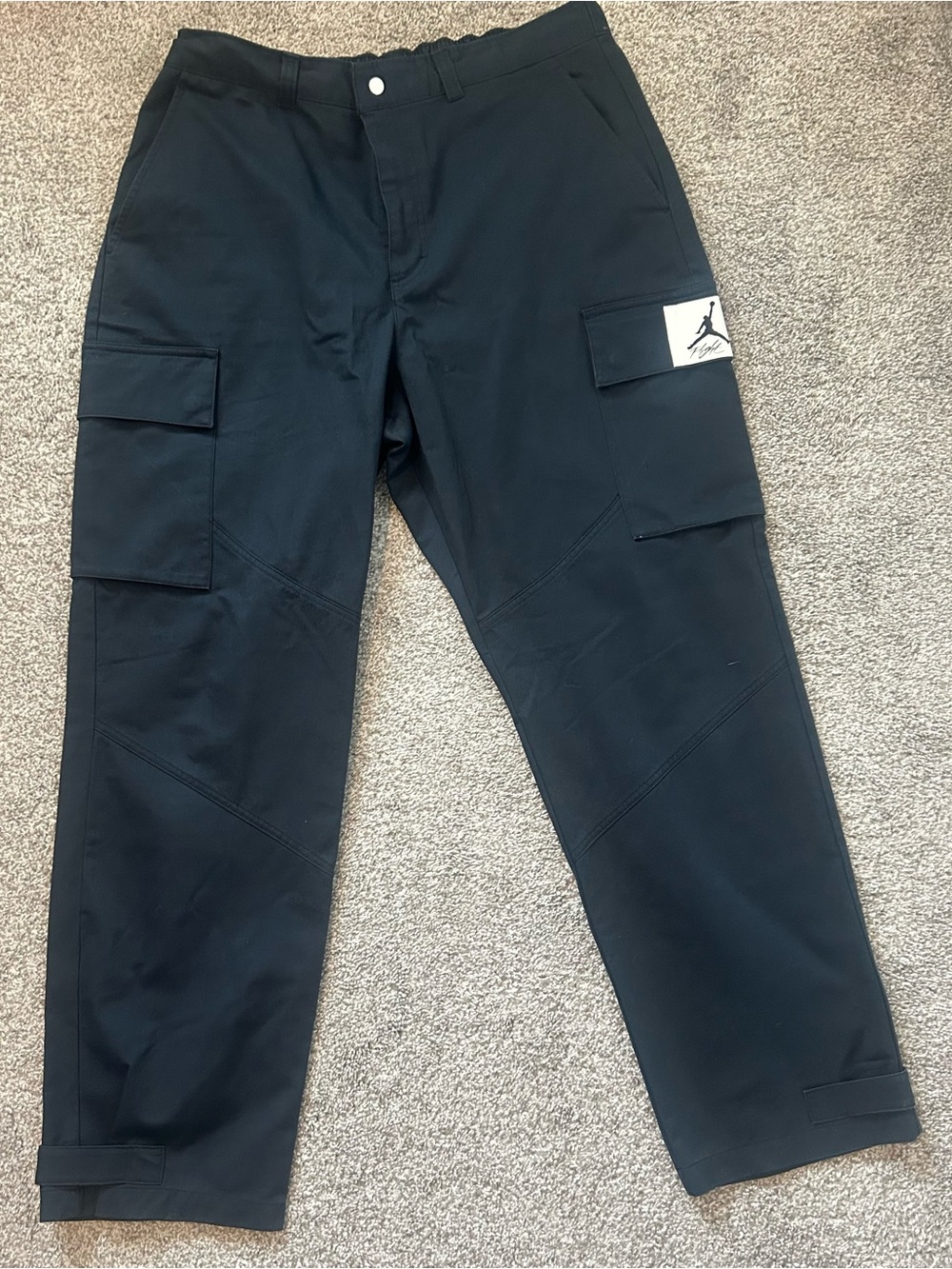 Jordan Essentials Mens Utility Cargo Pants Black Woven Streetwear XL